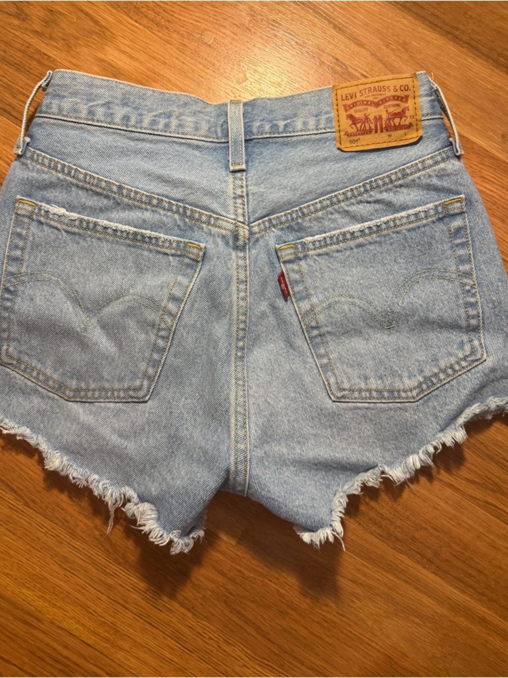 Levi's 501 Light Blue Denim Cutoff Shorts - Women's